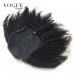 Afro Kinky Curly 4B 4C Clip-in Top Closure Ponytail African American Human Virgin Hair Extension Drawstring Puff Ponytail Hairpiece Natural Color